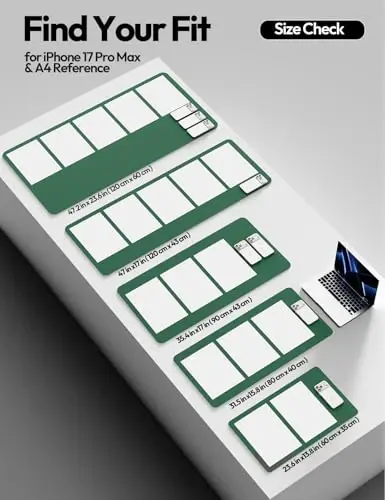 YSAGi Charm Desk Pad Himoya vositasi, Ofis uchun stol matosi, Katta sichqoncha paneli, Sirpanmaydigan PU teri stol qoplamasi, Noutbuk stol paneli, Ofis va uy uchun suv o'tkazmaydigan stol yozuv paneli (Jade Green, 35.4