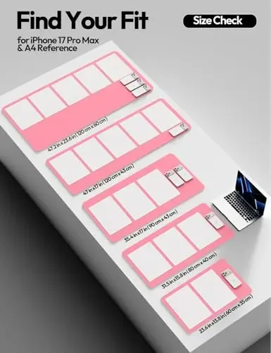 YSAGi Charm Desk Pad Protector, Katta sichqonchasi, Sirpanmaydigan PU charm stol qoplamasi, Noutbuk stol yostig'i/mati, Ofis va uy uchun suv o'tkazmaydigan yozuv yostig'i (23.6