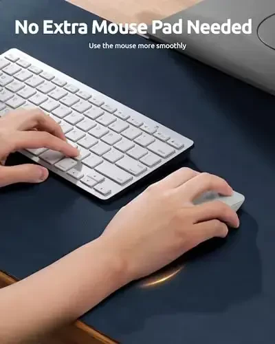 YSAGi Charm Desk Protector, Office Mat, Katta Mouse Mat, Non-Slip PU Charm Blotter, Laptop Pad, Office and Home uchun suv o'tkazmaydigan yozuv yostig'i (to'q ko'k, 31,5