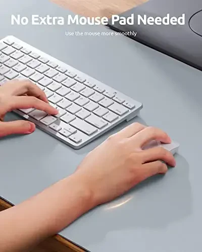 YSAGi Charm Desk Protector, Office Mat, Katta sichqoncha, Sirpanmaydigan PU Charm Blotter, Noutbuk Charm, Ofis va uy uchun suv o'tkazmaydigan yozuv yostig'i (och kulrang, 35,4