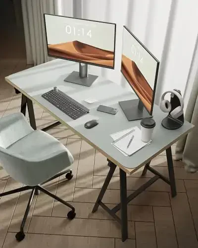 YSAGi Charm Desk Protector, Office Mat, Large Mouse Mat, Non-Slip PU Charm Blotter, Laptop Charm Pad, Suv o'tkazmaydigan yozuv Charm ofis va uy uchun (kulrang-yashil, 47.2