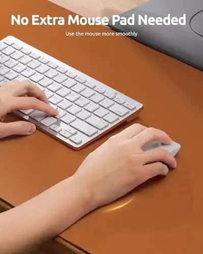 YSAGi Charm Desk Protector, Ofis Gilami, Katta Sichqoncha Gilami, Sirpanmaydigan PU Charm Blotter, Noutbuk uchun Gilam, Ofis va Uy uchun Suv o'tkazmaydigan Yozuv Gilami (Jigarrang, 35.4