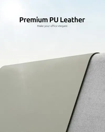 YSAGi Charm Desk Protector, Ofis Mat, Katta sichqoncha Mat, Sirpanmaydigan PU Charm Blotter, Noutbuk Charm, Ofis va Uy uchun suv o'tkazmaydigan Yozuv Pad (Sage Green, 23.6