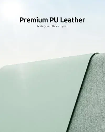 YSAGi Charm Desk Protector, Ofis Mat, Katta sichqoncha Mat, Sirpanmaydigan PU Charm Blotter, Noutbuk Pad, Ofis va uy uchun suv o'tkazmaydigan yozuv Pad (Och yashil, 23.6