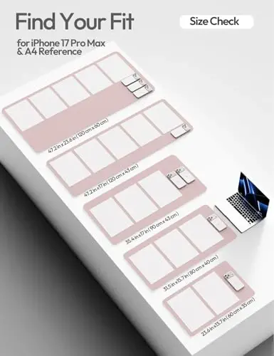 YSAGi Charm Desk Protector, Ofis Mat, Katta sichqoncha mat, sirpanmaydigan PU charm qoplamasi, noutbuk charm mat, ofis va uy uchun suv o'tkazmaydigan yozuv mat (kulrang lavanta, 31,5