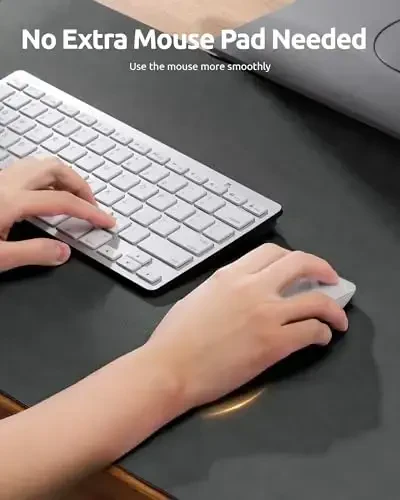 YSAGi Charm Desk Protector, Ofis Mat, Katta sichqoncha, Sirpanmaydigan PU Charm Blotter, Noutbuk Pad, Ofis va uy uchun suv o'tkazmaydigan yozuv Pad (To'q kulrang, 31,5