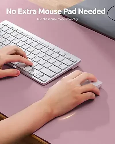 YSAGi Charm Desk Protector, Ofis uchun Mat, Katta sichqoncha Mat, Sirpanmaydigan PU Charm Blotter, Noutbuk uchun Stol Pad, Ofis va uy uchun suv o'tkazmaydigan yozuv Pad (Och binafsha, 23.6