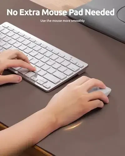 YSAGi Charm Desk Protector, Ofis uchun Mat, Katta Sichqoncha Mat, Sirpanmaydigan PU Teri Blotter, Noutbuk uchun Stol, Ofis va Uy uchun Suv o'tkazmaydigan Yozuv Pad (Shokolad, 35.4