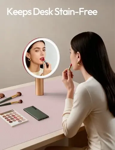 YSAGi Charm Pad Himoya Qopqog'i, Ofis Charmati, Katta Sichqoncha Charmati, Sirpanmaydigan PU Charm Charmati, Noutbuk Charmati, Ofis va Uy uchun Suv o'tkazmaydigan Charm Yozuv Charmati (Kulrang Lavanda, 47.2