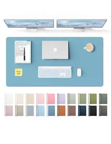 YSAGi Deri Masa Koruyucu, Ofis Matı, Büyük Mouse Pad, Kaymaz PU Deri Blotter, Laptop Masa Matı, Ofis ve Ev için Su Geçirmez Yazı Yazma Pedi (Deniz Mavisi, 120 x 60 cm) 