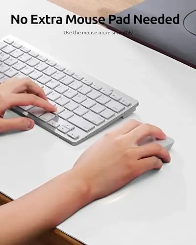 YSAGi Leather Desk Protector, Office Mat, Large Mouse Mat, Non-Slip PU Leather Blotter, Laptop Desk, Waterproof Writing Pad for Office and Home (White, 23.6