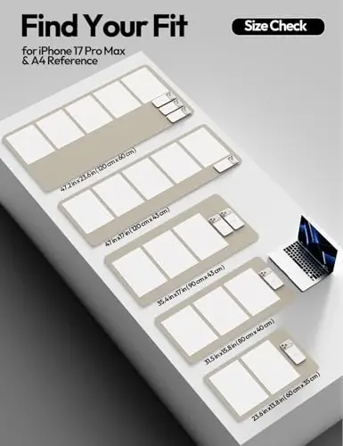 YSAGi Leather Desk Protector, Office Mat, Large Mouse Mat, Non-Slip PU Leather Blotter, Laptop Pad, Waterproof Writing Pad for Office and Home (Olive Beige, 47