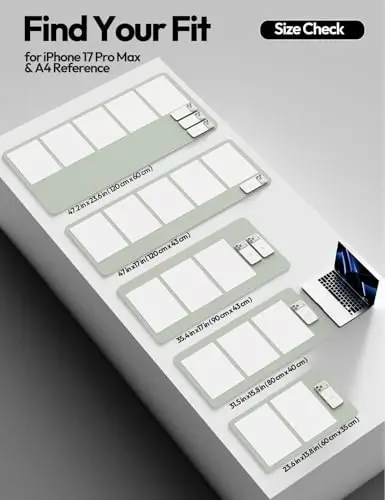 YSAGi Leather Desk Pad Protector, Office Desk Mat, Large Mouse Pad, Non-Slip PU Leather Desk Blotter, Laptop Desk Pad, Waterproof Desk Writing Pad for Office and Home (Grayish Green, 47