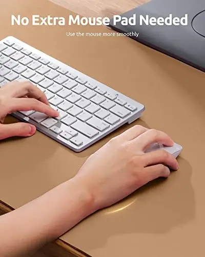 YSAGi Leather Desk Pad Protector, Office Mat, Large Mouse Pad, Non-Slip PU Blotter, Laptop Waterproof Writing for and Home (23.6