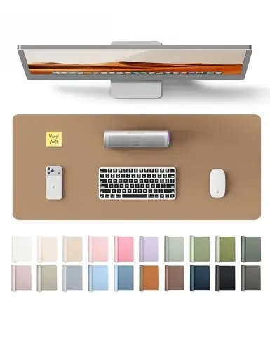 YSAGi Leather Desk Pad Protector, Office Mat, Large Mouse Pad, Non-Slip PU Blotter, Laptop Waterproof Writing for and Home (23.6