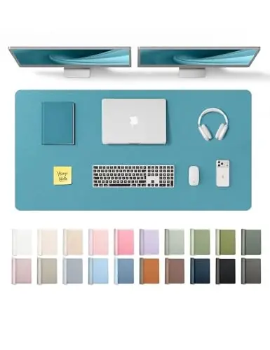 YSAGi Leather Desk Pad Protector, Office Desk Mat, Large Mouse Pad, Non-Slip PU Leather Desk Blotter, Laptop Desk Pad, Waterproof Desk Writing Pad for Office and Home (Turquoise,47.2