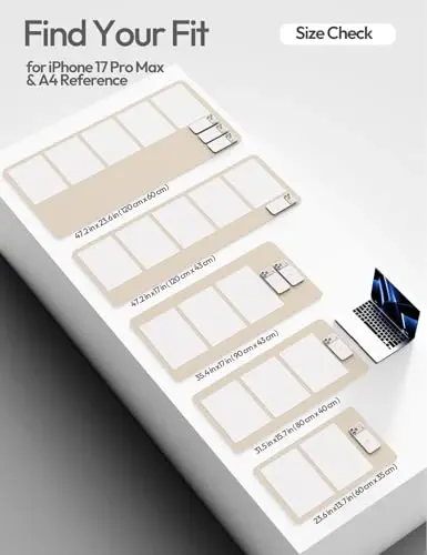 YSAGi Кожаный коврик для стола, большой коврик для мыши, нескользящий коврик из искусственной кожи, водонепроницаемый коврик для письма для офиса и дома (80 x 40 см, цвет яичной скорлупы) - 5