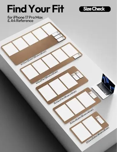 YSAGi Кожаный Настольный Протектор, Офисный Коврик, Большой Коврик для Мыши, Нескользящая Подложка из ПУ Кожи, Коврик для Ноутбука, Водонепроницаемый Коврик для Письма для Офиса и Дома (Бронзовый, 31.5