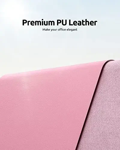 YSAGi Leather Desk Pad Protector, Large Mouse Pad, Non-Slip PU Leather Desk Blotter, Laptop Desk Pad/Mat, Waterproof Writing Pad for Office and Home (23.6