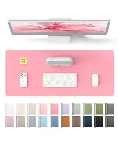 YSAGi Leather Desk Pad Protector, Large Mouse Pad, Non-Slip PU Leather Desk Blotter, Laptop Desk Pad/Mat, Waterproof Writing Pad for Office and Home (23.6