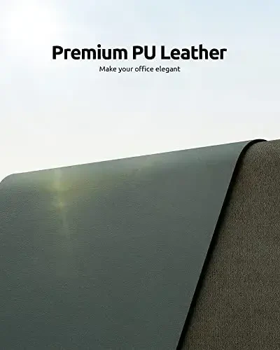 YSAGi Leather Desk Pad Protector, Office Desk Mat, Large Mouse Pad, Non-Slip PU Leather Desk Blotter, Laptop Desk Pad, Waterproof Desk Writing Pad for Home (23.6