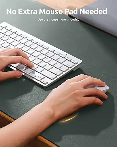 YSAGi Leather Desk Pad Protector, Office Desk Mat, Large Mouse Pad, Non-Slip PU Leather Desk Blotter, Laptop Desk Pad, Waterproof Desk Writing Pad for Home (23.6