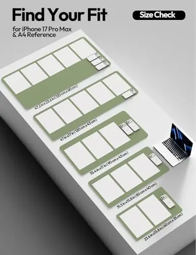 YSAGi Leather Desk Pad Protector, Office Desk Mat, Large Mouse Pad, Non-Slip PU Leather Desk Blotter, Laptop Desk Pad, Waterproof Desk Writing Pad for Office and Home (Bamboo Green, 23.6