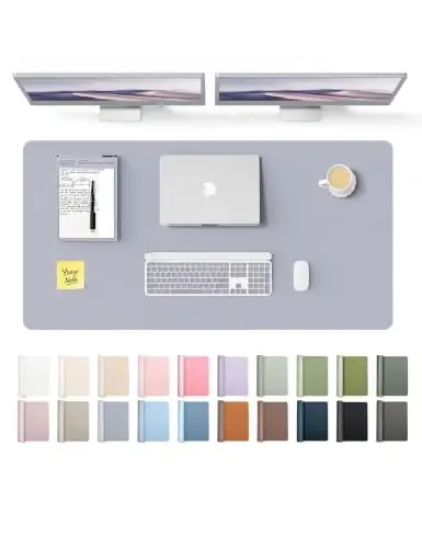 YSAGi Leather Desk Pad Protector, Office Desk Mat, Large Mouse Pad, Non-Slip PU Leather Desk Blotter, Laptop Desk Pad, Waterproof Desk Writing Pad for Office and Home (Soft Lavender,47.2