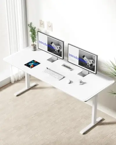 YSAGi Leather Desk Pad Protector, Office Desk Mat, Large Mouse Pad, Non-Slip PU Leather Desk Blotter, Laptop Desk Pad, Waterproof Desk Writing Pad for Office and Home (White,55