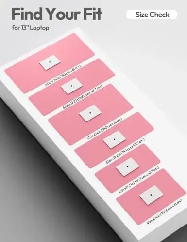 YSAGi Leather Desk Protector, Office Mat, Large Mouse Mat, Non-Slip PU Leather Blotter, Laptop Desk Mat, Waterproof Writing Pad for Office and Home(Pink, 63