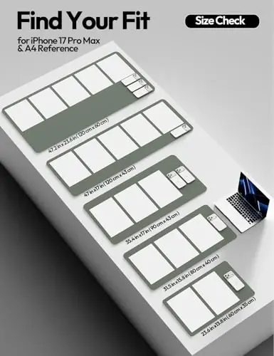 YSAGi Leather Desk Protector, Office Mat, Large Mouse Mat, Non-Slip PU Leather Blotter, Laptop Desk Pad, Waterproof Writing Pad for Office and Home (Dark Green, 47.2