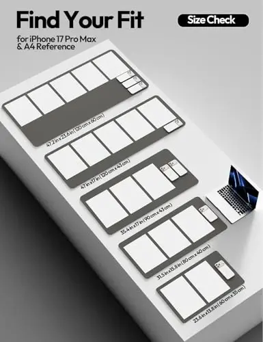 YSAGi Leather Desk Protector, Office Mat, Large Mouse Mat, Non-Slip PU Leather Blotter, Laptop Desk, Waterproof Writing Pad for Office and Home (Dark Grey, 23.6