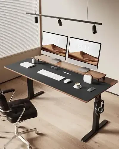 YSAGi Leather Desk Protector, Office Mat, Large Mouse Mat, Non-Slip PU Leather Blotter, Laptop Desk, Waterproof Writing Pad for Office and Home (Dark Grey, 23.6