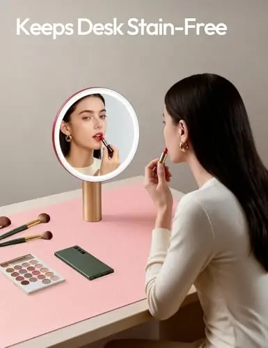 YSAGi Teri Stol Himoyachisi, Ofis Gilami, Katta Sichqoncha Gilami, Sirpanmaydigan PU Teri Bloteri, Noutbuk Stol Yostig'i, Ofis va Uy uchun Suv o'tkazmaydigan Yozuv Yostig'i (Och Pushti, 31,5