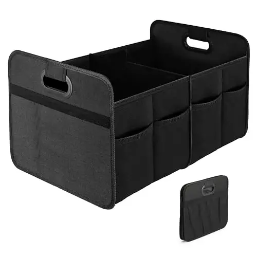 YSSOA Car Trunk Organizer, 2 Compartments Anti-slip 14