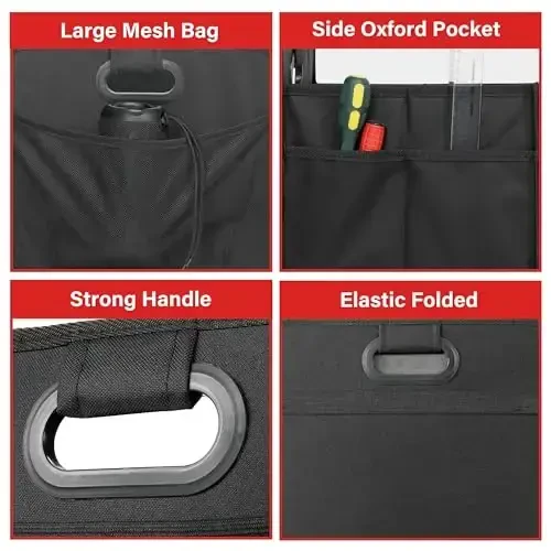 YSSOA Car Trunk Organizer, 2 Compartments Anti-slip 14