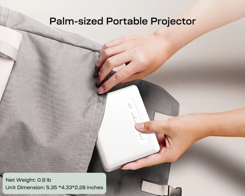 Mini Projector, Native 720P Support 1080P, Eye-Protection, HDMI/USB Portable for Kids Gift - 1