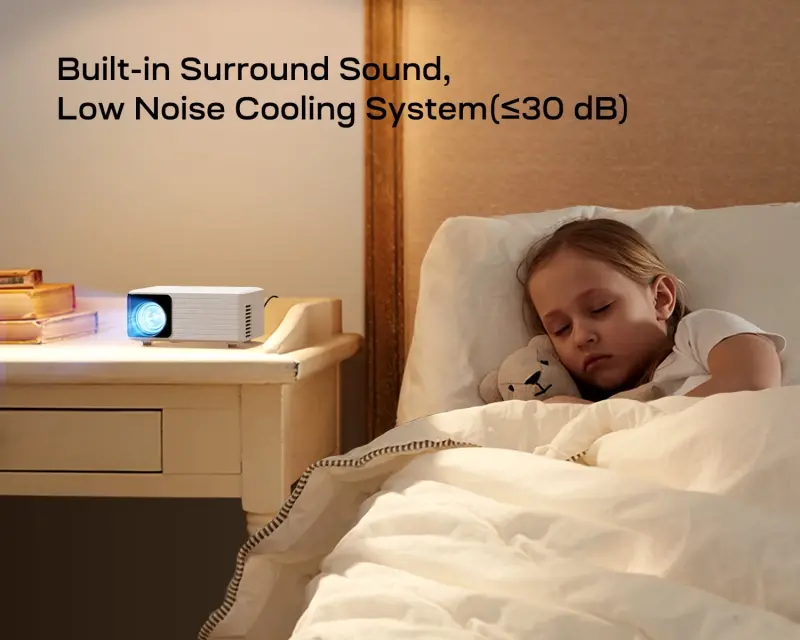Mini Projector, Native 720P Support 1080P, Eye-Protection, HDMI/USB Portable for Kids Gift - 5