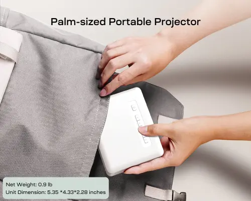 YT 1080P Mini Proyektor, 4000 Lyumenli Uy Teatri Uchun Ko'chma LCD Proyektor, Oq - 1