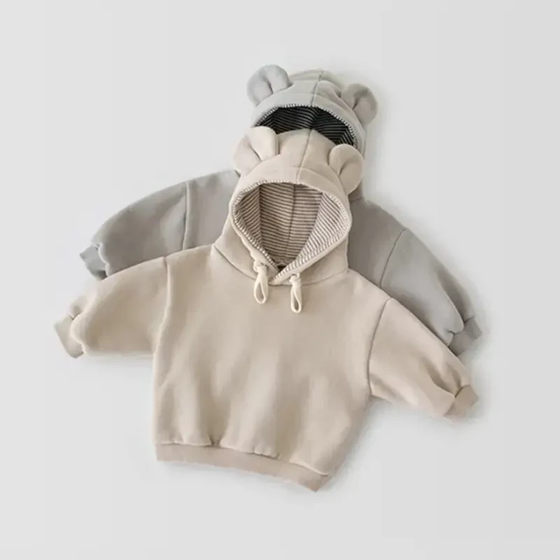 YTDSCS Girls Boys Tracksuit Clothes Outfits for Toddler Kids Solid Color Pullover Hoodie Sweatshirt Jogger Pants 2-Piece Set Baby Spring Fall Sweatsuit 3M-6Y - 4