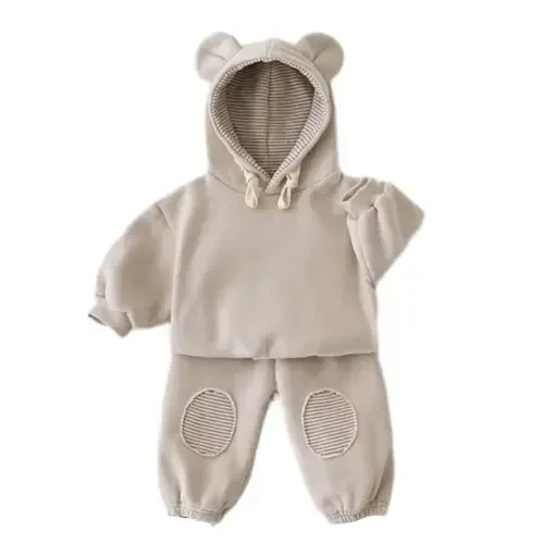 YTDSCS Girls Boys Tracksuit Clothes Outfits for Toddler Kids Solid Color Pullover Hoodie Sweatshirt Jogger Pants 2-Piece Set Baby Spring Fall Sweatsuit 3M-6Y - 3
