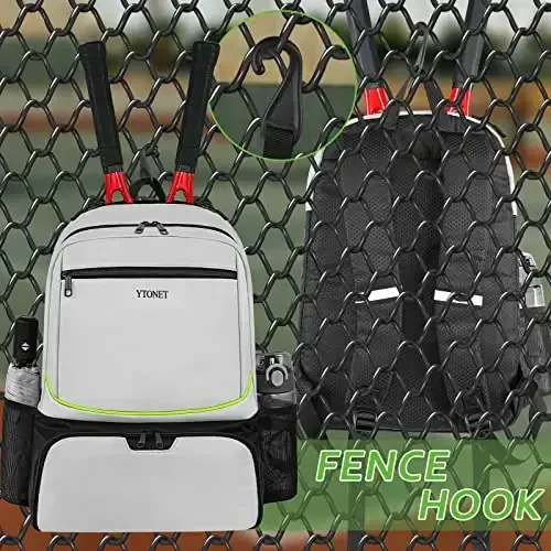 Ytonet Tennis Bag Tennis Backpack for Women Men 2 Rackets with Insulated Pocket Ventilated Shoe Compartment - 6