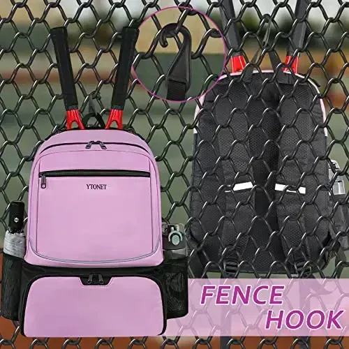 Ytonet Tennis Bag Tennis Backpack for Women Men 2 Rackets with Insulated Pocket Ventilated Shoe Compartment - 6