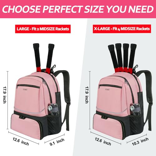 Ytonet Tennis Bag Tennis Backpack for Women Men 2 Rackets with Insulated Pocket Ventilated Shoe Compartment - MODAZONE (1)