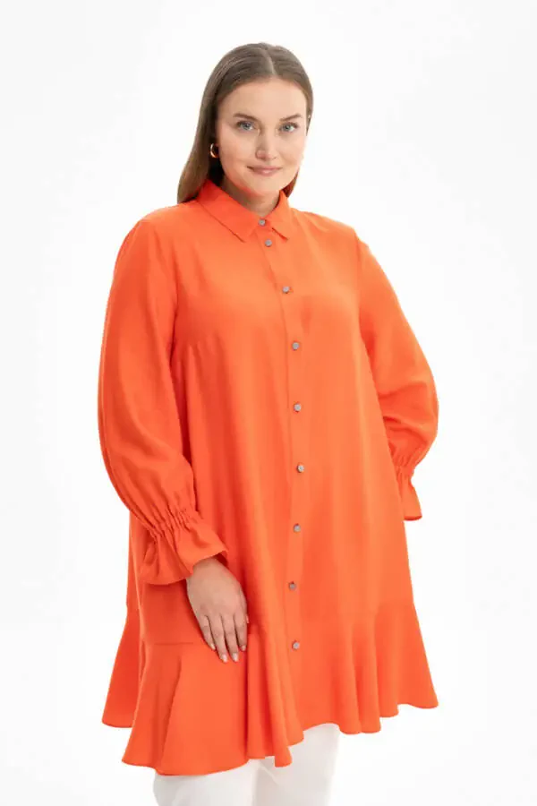 Yubka uchli volanli tunika - 4