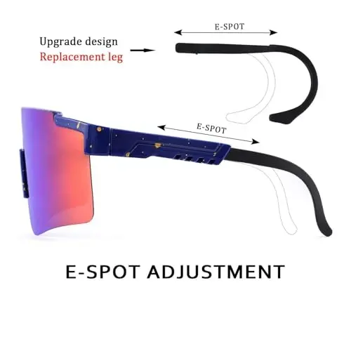 YuJian Sports Sunglasses for Men Women, UV Protection Outdoor Goggles for Baseball Cycling Fishing Golf - 7