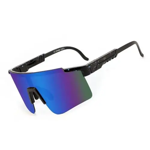 YuJian Sports Sunglasses for Men Women, UV Protection Outdoor Goggles for Baseball Cycling Fishing Golf 