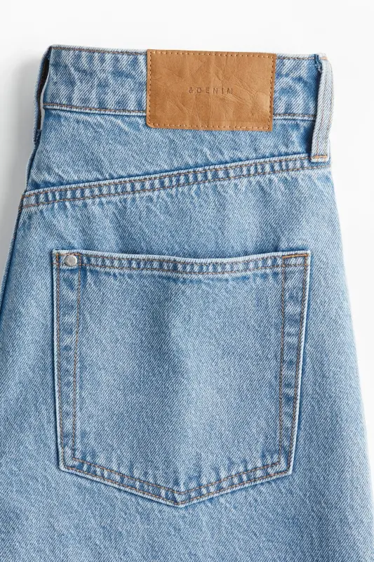 Barrel High Jeans - Açık kot mavisi - 2