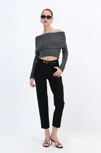 Yüksek Bel Mom Jean Pantolon Pn5862-1-pns 