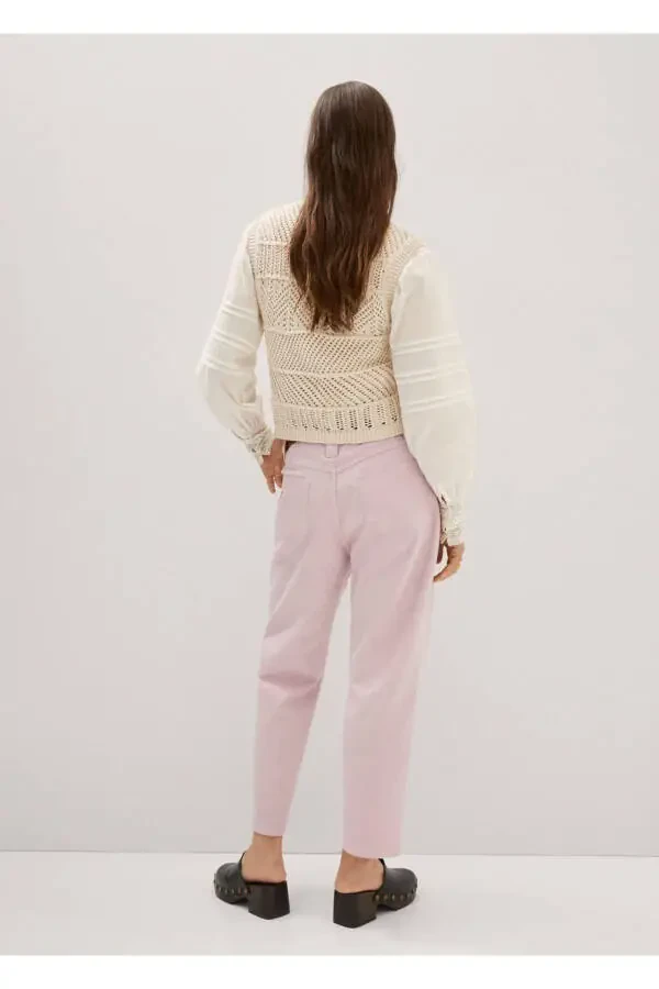 Yüksek Bel Slouchy Jean Pantolon - 4